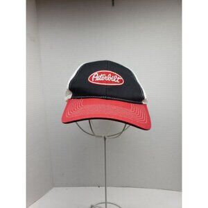 Vintage Peterbilt Hat Cap Embroidered Snap Back Red Black White Trucker Casual